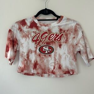 49ers Tie Dye Crop Top Size S